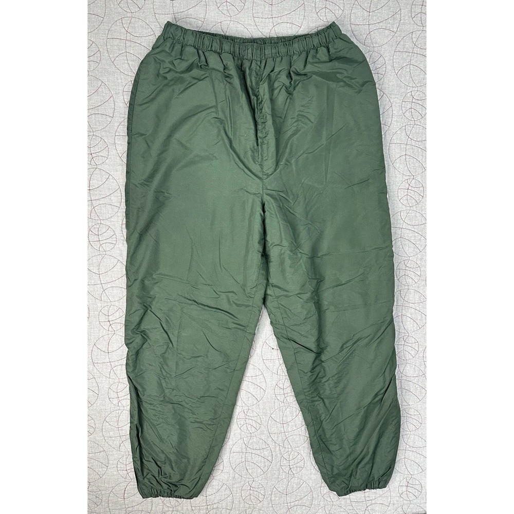 VTG‎ Alpine Ski Lined Windbreaker Jogger Pants Green / Men's Large